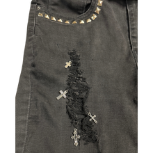 Load image into Gallery viewer, "Crucifix" Slim Fit Flared Denim (1/1)