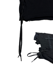 Load image into Gallery viewer, &quot;Vivere&quot; Adjustable Layered Crop Shirt (1/1)
