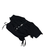 Load image into Gallery viewer, &quot;Vivere&quot; Adjustable Layered Crop Shirt (1/1)
